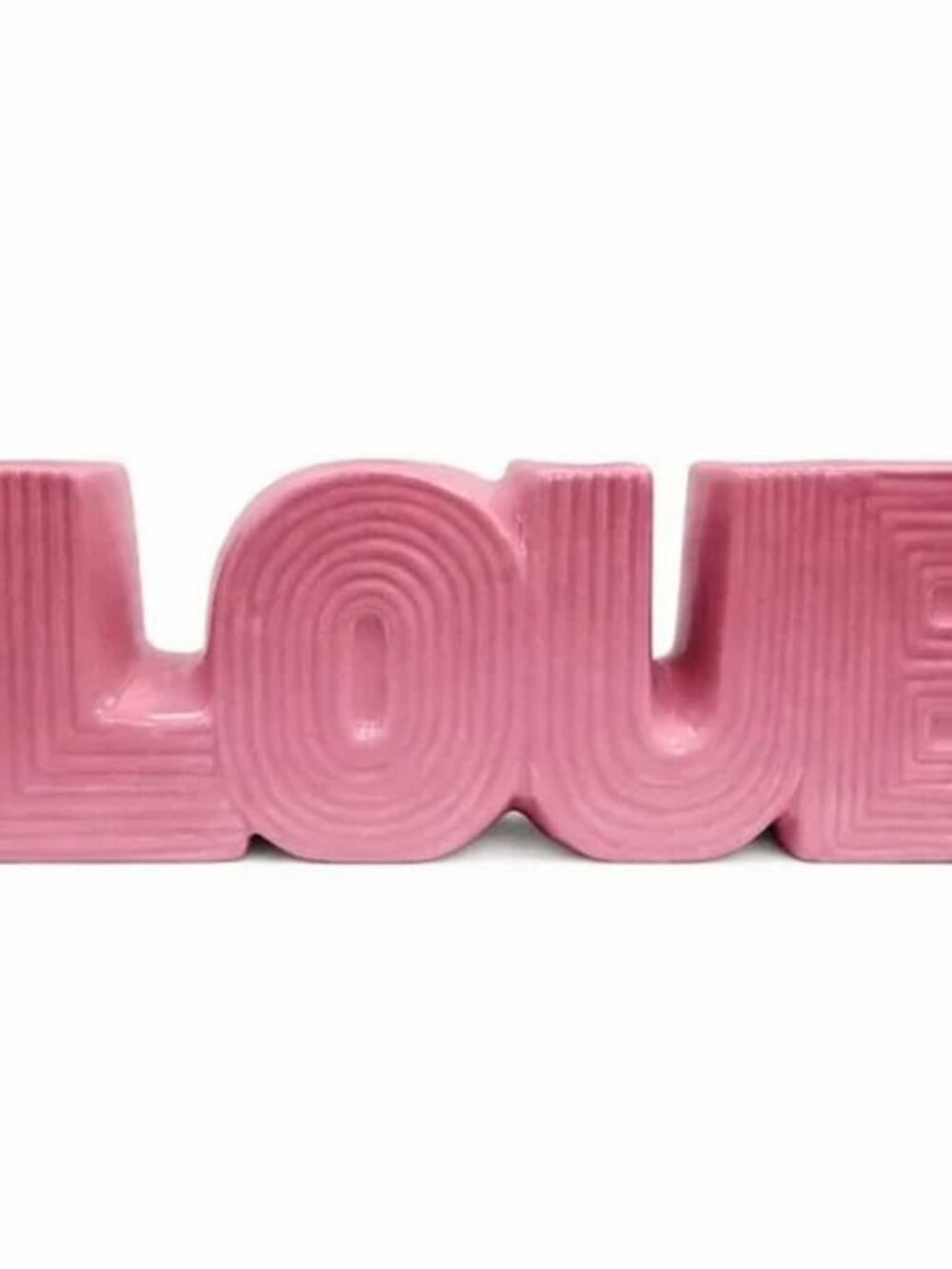Pink Ceramic LOVE Vase Home Decor